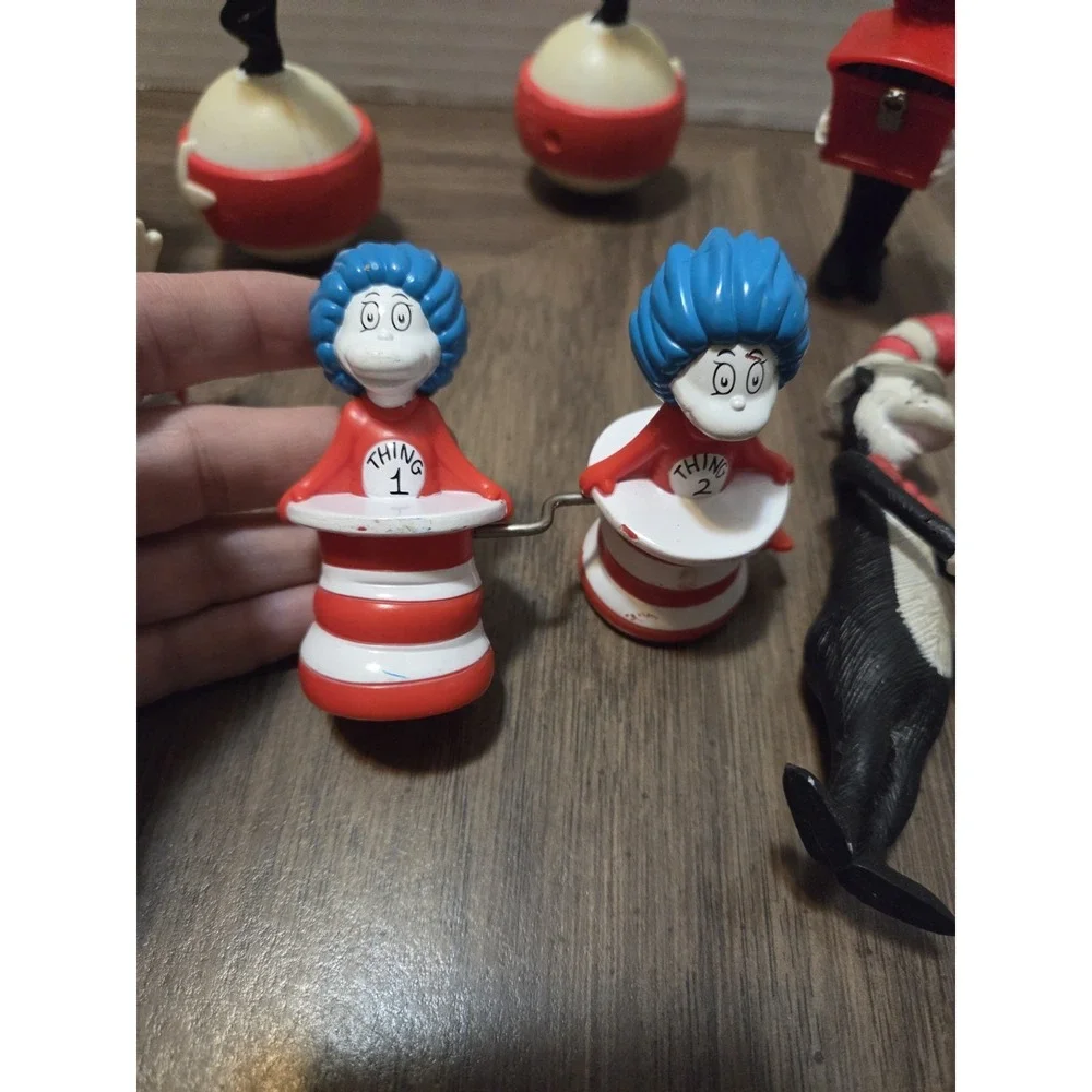 Dr. Seuss McDonald's Cat in the Hat Thing 1 & Thing 2 Toy Lot 2003